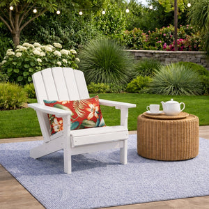 2 Pack Outdoor Lumbar Pillow Covers - Red Tropical