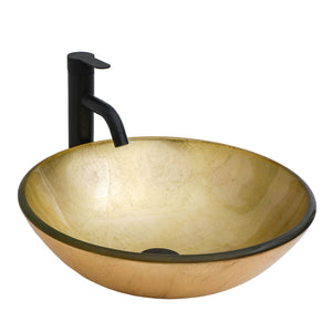 Vessel Sink With Faucet And Pop-Up Drain