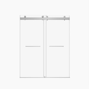 Frameless Sliding Glass Shower Doors 56-60" Width x 76" Height