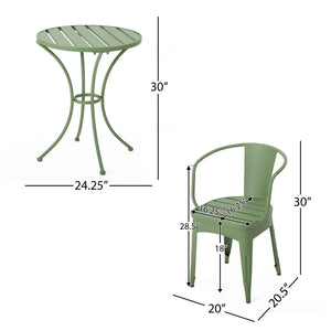 3 Piece Bistro Set With Table And 2 Chairs - Green - Best Buy Furniture