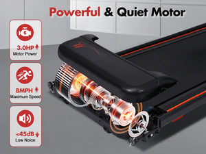 Portable Treadmill with 8% Incline and 265 lb Capacity