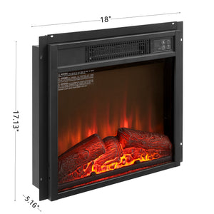 Electric Fireplace Insert 18" 1400W Remote Control