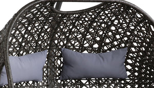 Vasant - Wicker Hanging Chair - Gray - Best Buy Furniture