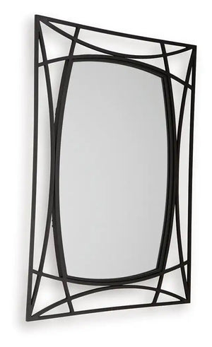 Freenville - Accent Mirror - Black - Best Buy Furniture