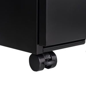 Contemporary 3 Drawer Mobile Filing Cabinet With Lock, Metal Office Storage For Legal / Letter Size