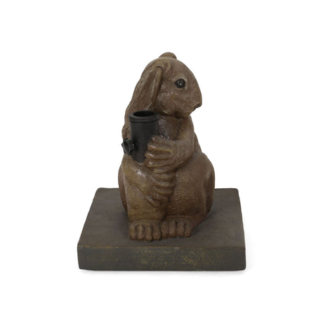 Hand Crafted Rabbit Umbrella Base With Playful Design - Light Brown - Best Buy Furniture