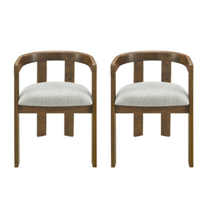 Modern Barrel Dining Chairs (Set of 2)