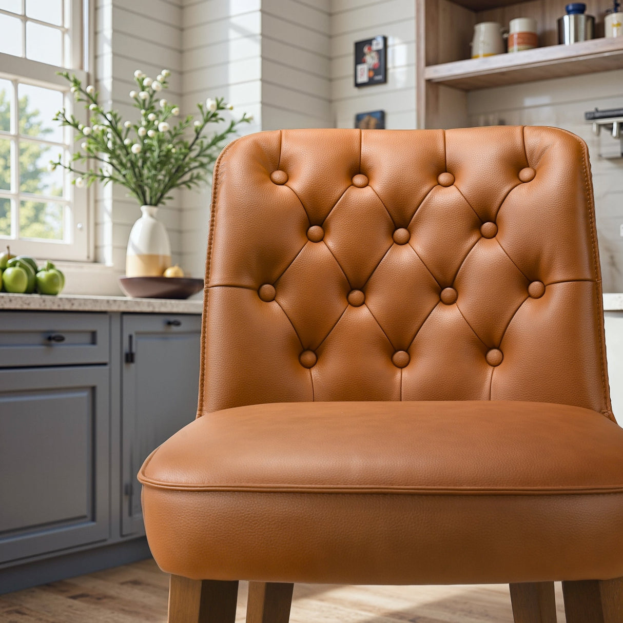 Peoria Elegant Mid-Century Modern Counter Stool for Kitchen Island