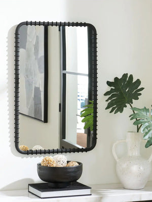 Judlow - Accent Mirror - Black - Best Buy Furniture