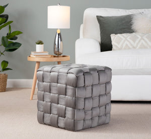 Square Braided Ottoman -