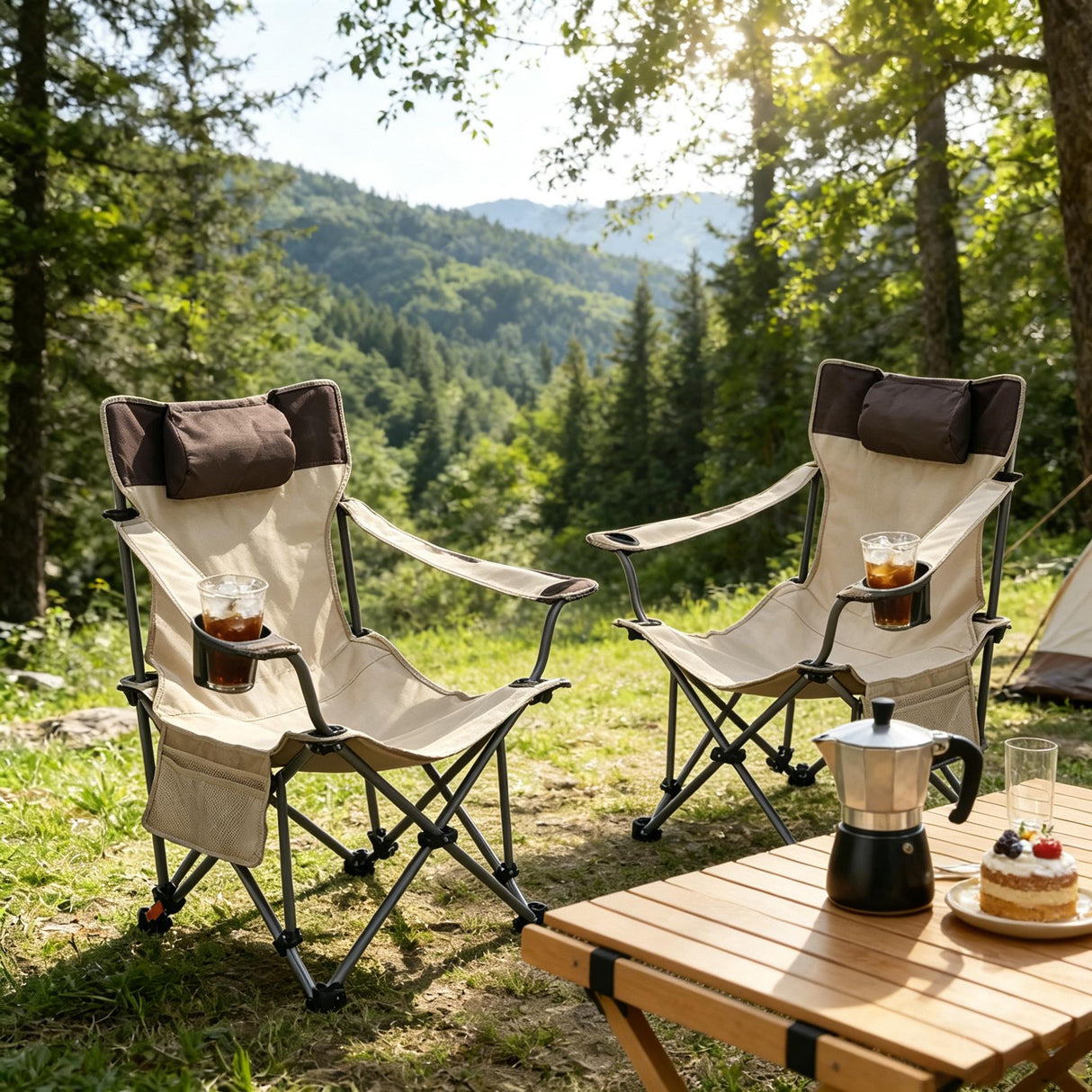 2PCS Outdoor Camping Chairs