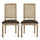French Country Dining Chair With Rectangular Cane Backrest And Smooth Upholstered Seating - Best Buy Furniture