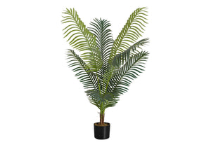 47" Tall, Artificial Plant, Palm Tree, Indoor, Faux, Fake, Floor, Greenery, Potted, Real Touch, Decorative - Green / Black - Best Buy Furniture