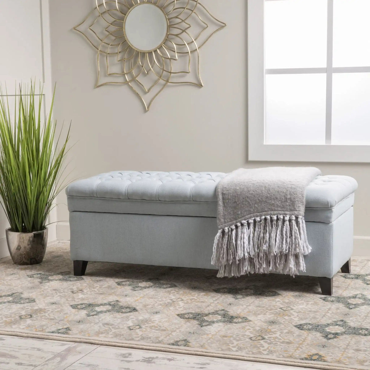 Juliana - Storage Ottoman With Birch Legs - Best Buy Furniture
