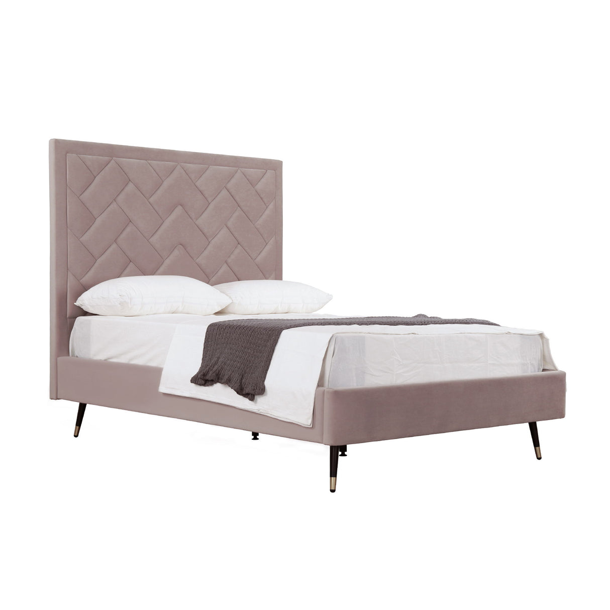 Crosby - Bed With Upholstered Headboard And Slats