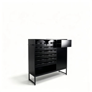 Buffet Cabinet with Storage and Woven Doors