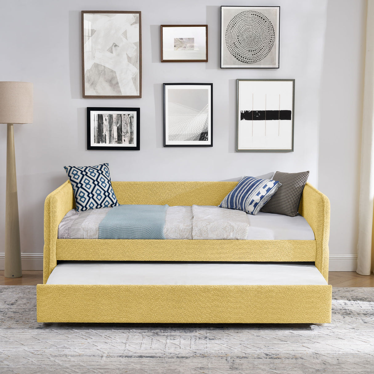 Upholstered Daybed With Pop Up Trundle