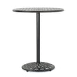 Elegant Cast Aluminum Round Bar Table With Romantic Filigree Design - Copper - Best Buy Furniture
