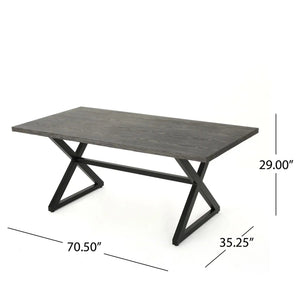 Rolando - Outdoor Aluminum Dining Table With Steel Frame - Best Buy Furniture
