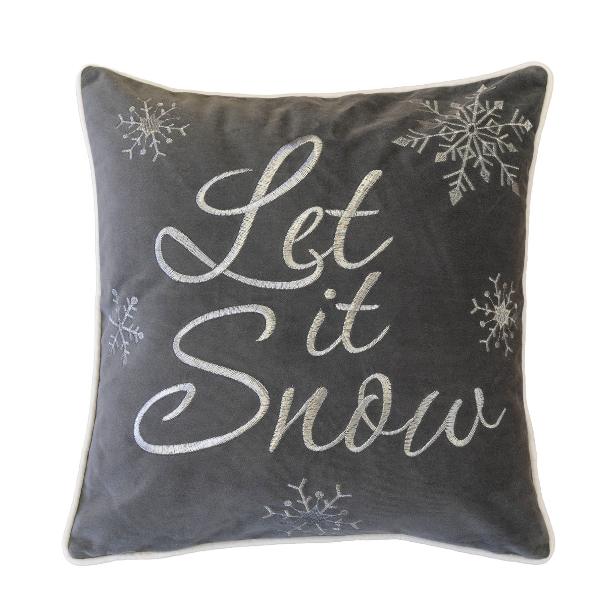 Let-It-Snow-Embroidered-Cotton-Throw-Pillow-–-20x20-Gray-Winter-Accent-Cushion-Throw-Pillows