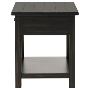 Castleton - 1 Drawer Wood End Table With Shelf