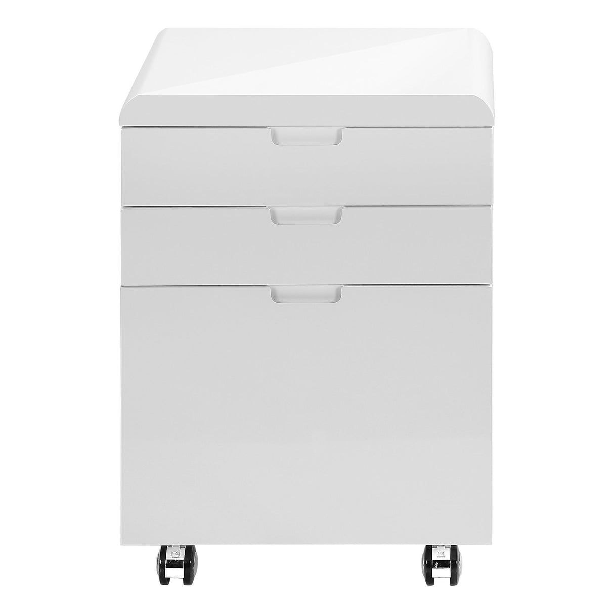 File Cabinet, Rolling Mobile, Storage Drawers, Printer Stand, Office, Work, Glossy Contemporary, Modern - White - Best Buy Furniture
