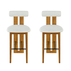 Renee Indoor Wooden Upholstered Barstool