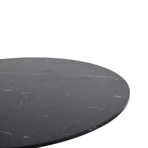Mid-Century Black Marble Tulip Table