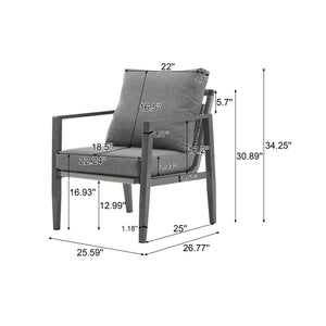 Modern Lounge Chair With Rope Accents And Cushions - Best Buy Furniture