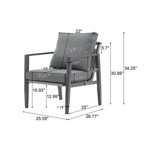 Modern Lounge Chair With Rope Accents And Cushions