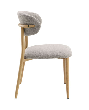 Kacey - Boucle Side Chair (Set of 2) - Gray - Best Buy Furniture