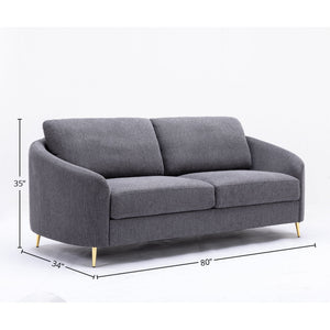 Yuina - Linen Sofa - Gray - Best Buy Furniture