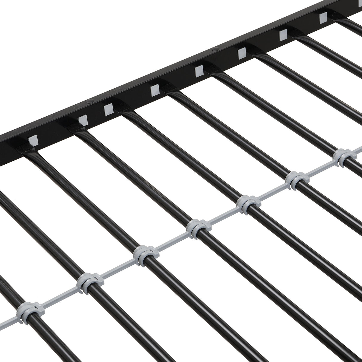 Modern Metal Bunk Bed With Side Ladders And Guardrail