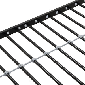 Modern Metal Bunk Bed With Side Ladders And Guardrail