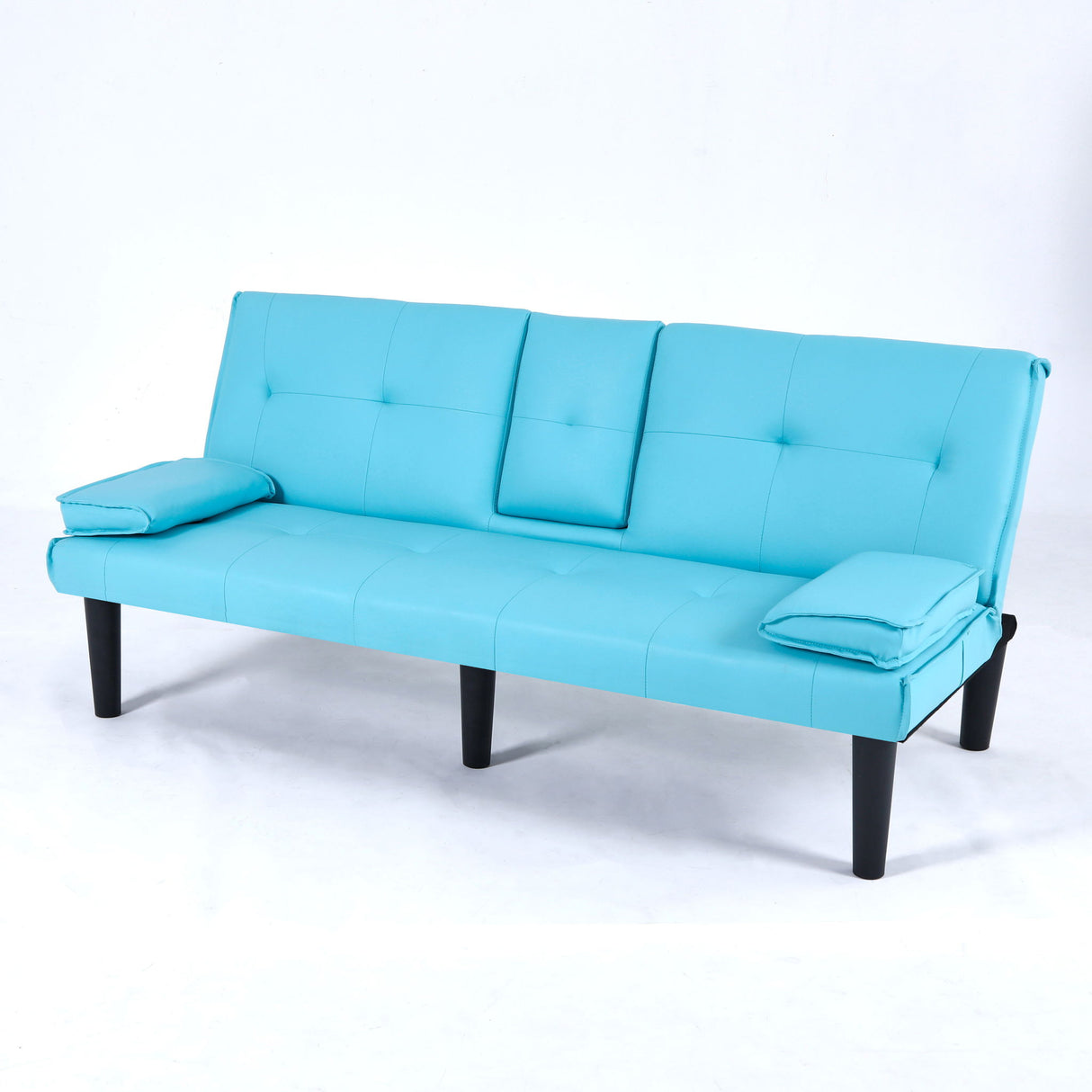 Sofa Bed With Foldable Design And Cup Holder
