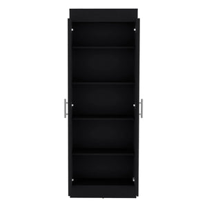 Clinton - Pantry Cabinet Kitchen Storage - Black