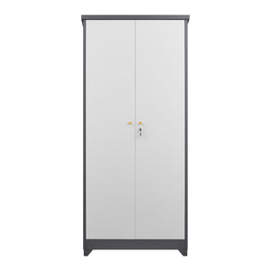 Outdoor Cabinet, Large Capacity Storage Vertical Tall Design With Shelves And Secure Lock