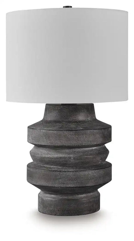Wahida - Poly Table Lamp - Distressed Black - Best Buy Furniture