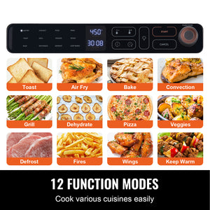 12-in-1 Air Fryer Toaster Oven 25L Stainless Steel 1700W