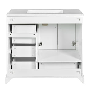 Traditional Bathroom Vanity With Soft Close Doors And Drawers