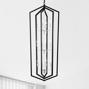 12-Light Farmhouse Kitchen Chandeliers, Matte