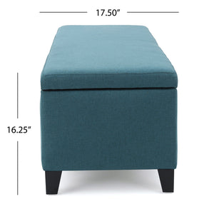 Contemporary Storage Ottoman Bench With Upholstery