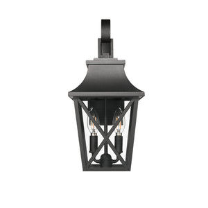 Black Outdoor Wall Lantern 2-Light