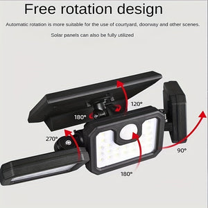Solar Motion Sensor Lights Outdoor – 3000LM Waterproof LED Security Floodlights