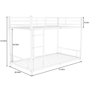 Bunk Bed With Noise Reduction And Safety Guardrail