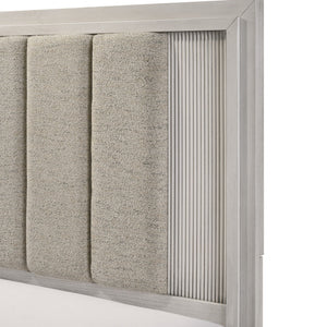 Plush Upholstered Headboard Framed Bed