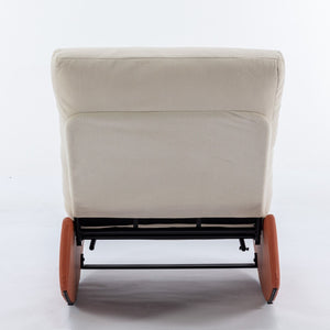 Modern Rocking Chair Recliner, Comfy Rocker Nursery Chair With Footrest, Accent Reading Chair, Upholstered Lounge Chair For Relaxing, Resting, Soft Padded Rocker For Indoor Living Room Bedroom