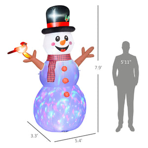 Inflatable Branch Hand Snowman with LED Lights