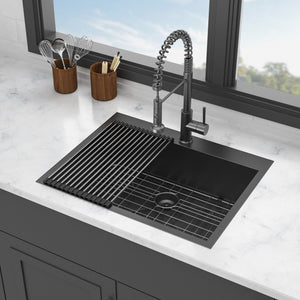 Drop In Kitchen Sink, 16 Gauge Stainless Steel, Topmount