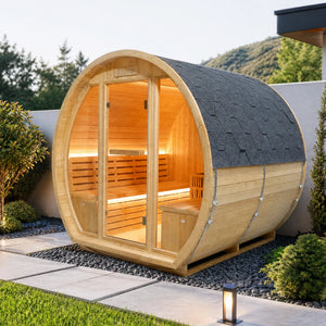 9000W 240V Finnish Carbonized Spruce 4-6 Person Outdoor Sauna Room